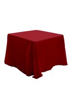 3FT SQUARE RED LINEN TABLE (TB11 - LR)