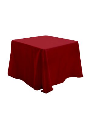 3FT SQUARE RED LINEN TABLE (TB11 - LR)