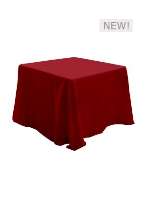 3FT SQUARE RED LINEN TABLE (TB11 - LR)