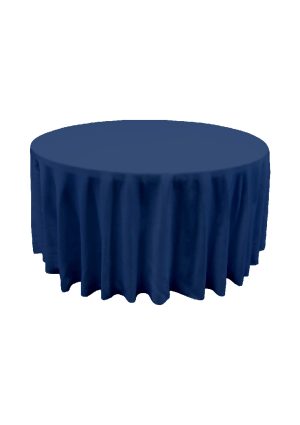 4FT ROUND BLUE LINEN TABLE (TB8 - LBL)