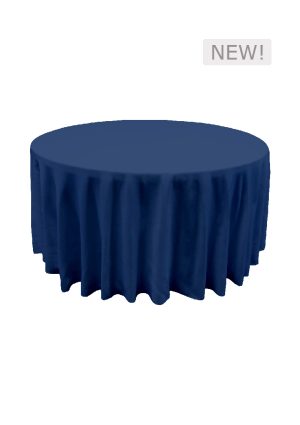 4FT ROUND BLUE LINEN TABLE (TB8 - LBL)