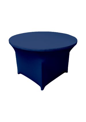 4FT ROUND BLUE SPANDEX TABLE (TB8 - SBL)