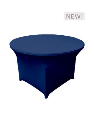 4FT ROUND BLUE SPANDEX TABLE (TB8 - SBL)