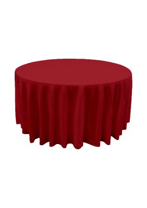 4FT ROUND RED LINEN TABLE (TB8 - LR)