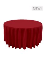 4FT ROUND RED LINEN TABLE (TB8 - LR)