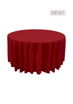 4FT ROUND RED LINEN TABLE (TB8 - LR)