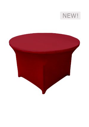 4FT ROUND RED SPANDEX TABLE (TB8 - SR)