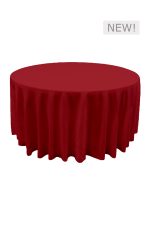 5FT ROUND RED LINEN TABLE (TB9 - LR)