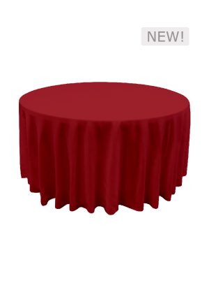 5FT ROUND RED LINEN TABLE (TB9 - LR)