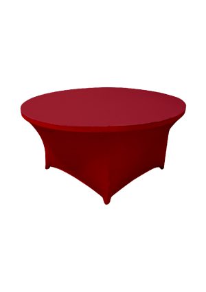 5FT ROUND RED SPANDEX TABLE (TB9 - SR)