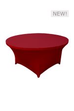 5FT ROUND RED SPANDEX TABLE (TB9 - SR)