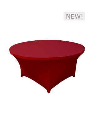 5FT ROUND RED SPANDEX TABLE (TB9 - SR)