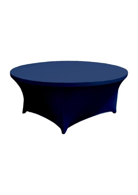 6FT ROUND BLUE SPANDEX TABLE (TB10 - SBL)