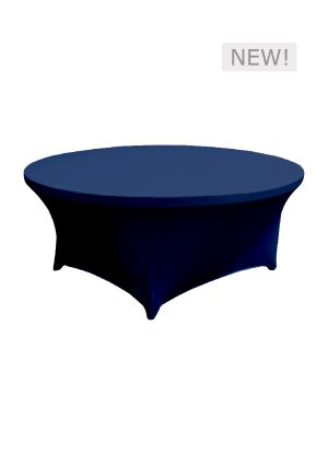 6FT ROUND BLUE SPANDEX TABLE (TB10 - SBL)