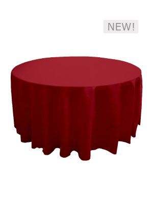 6FT ROUND RED LINEN TABLE (TB10 - LR)