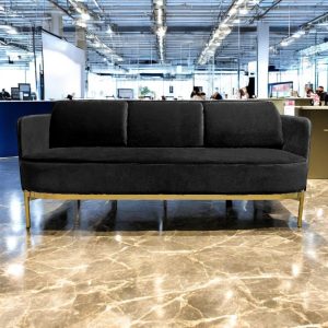 CROWN LOUNGE SOFA - THREE SEATER - BLACK (SF1 - CTB)