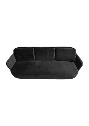 CROWN LOUNGE SOFA™ - THREE SEATER BLACK