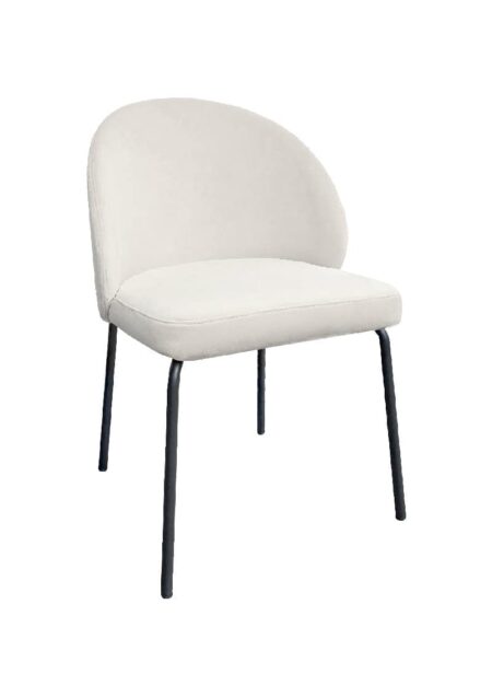 ALURA™ CHAIR - CHIFFON WHITE WITH BLACK LEGS (CH2 - BCW)