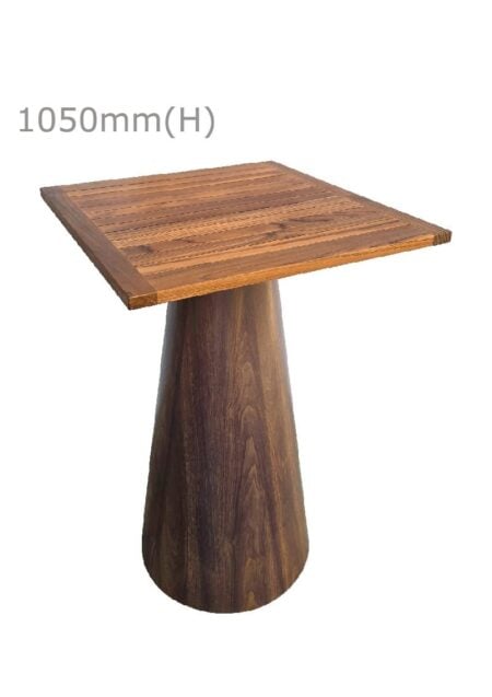 CONIC™ BAR TABLE & SQUARE TOP - TEAK WOOD (BT11 - STK)