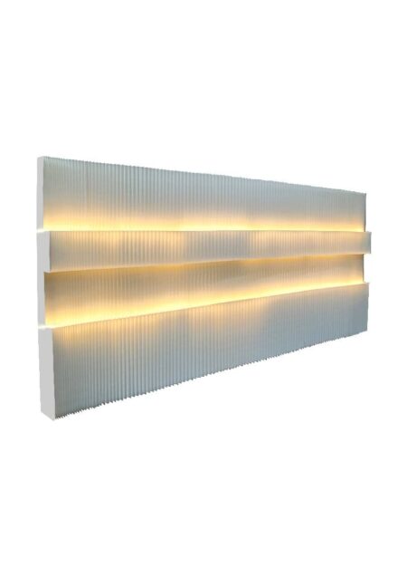 KRAFT FLUTED WALL PARTITION - GLOW - WHITE