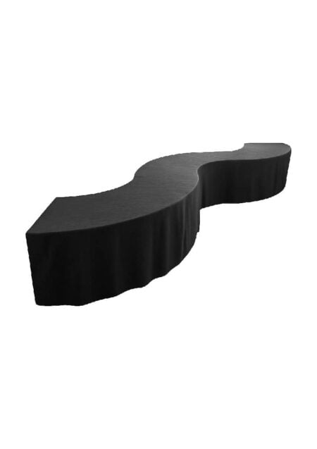 OCULAR CURVED BLACK LINEN TABLE (TB1 - CLB) 3 TABLES