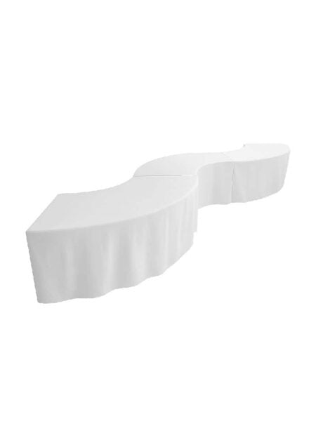 OCULAR CURVED WHITE LINEN TABLE (TB1 - CLW)