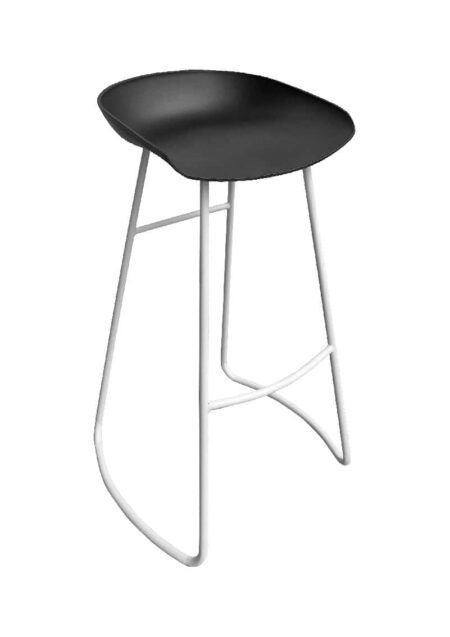 LEVO BARSTOOL - BLACK WITH WHITE LEGS (BS16 - BW)