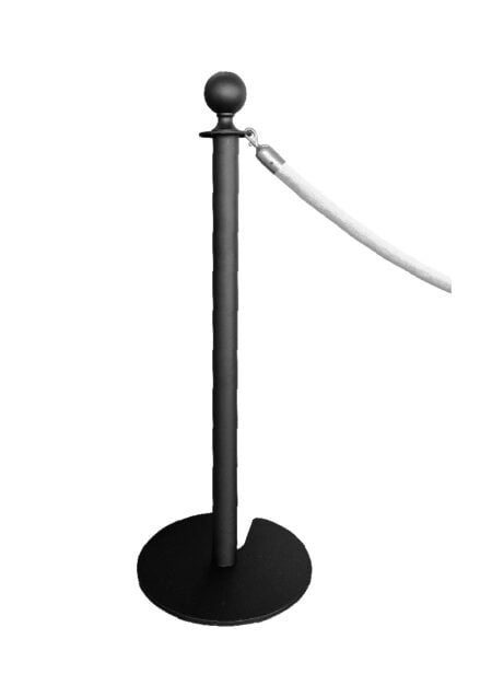 CLASSIC BLACK POLE WITH WHITE ROPE (AC7 - CBW)