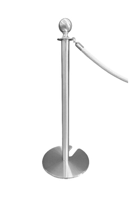 CLASSIC SILVER POLE WITH WHITE ROPE (AC7 - CSW)