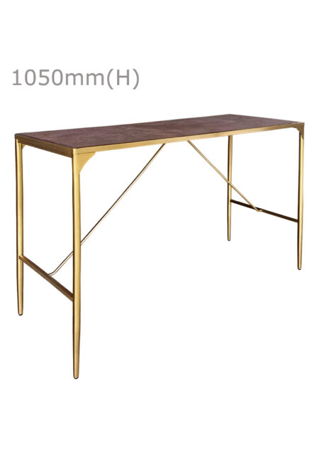 LUXCO™ ATELIER LONG BAR TABLE - GOLD & VERONA BRONZE (BT14 - LGZ) HIGH RES