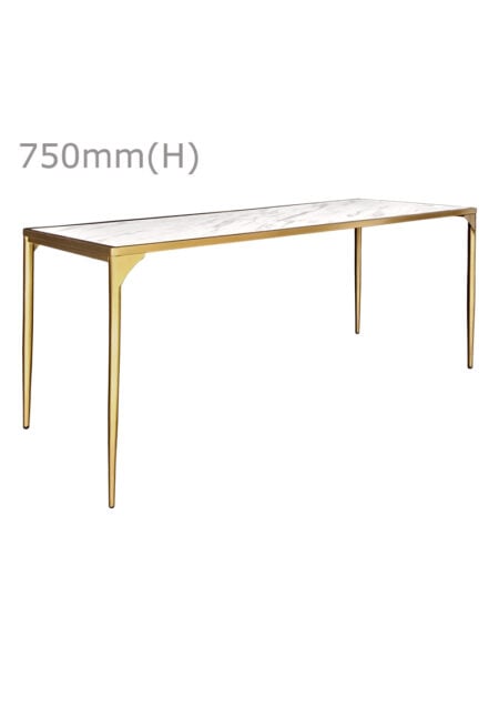 LUXCO™ ATELIER LONG MEETING TABLE - GOLD & BIANCO WHITE (TB13 - LGW)