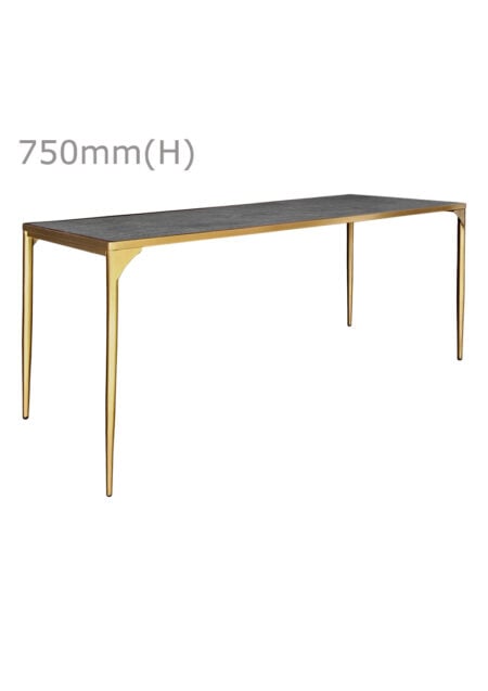 LUXCO™ ATELIER LONG MEETING TABLE - GOLD & GRAPHITE BLACK (TB13 - LGB)