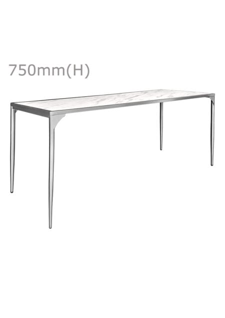 LUXCO™ ATELIER LONG MEETING TABLE - SILVER & BIANCO WHITE (TB13 - LSW)