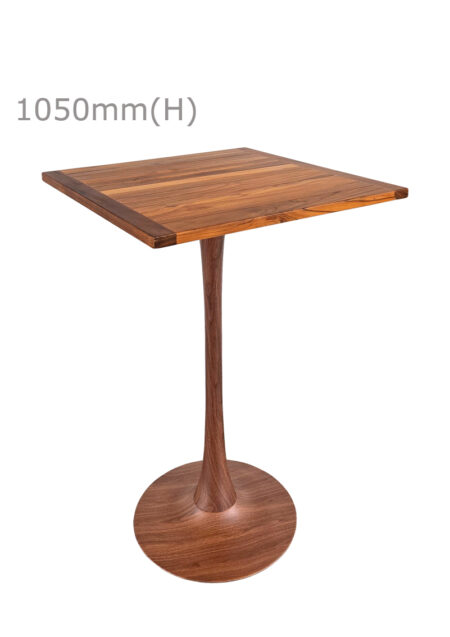 TULIP BAR TABLE - WOOD & SQUARE TOP - TEAK WOOD (BT10 - BR - STK)